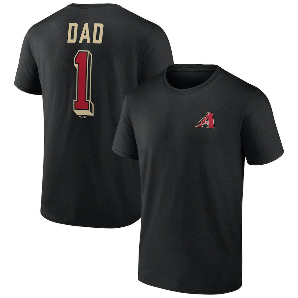 Arizona Diamondbacks Number One Dad T-Shirt - Black - MLB Discount