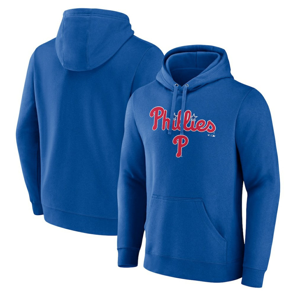 Philadelphia Phillies Team Lockup Pullover Hoodie - Royal - MLB Online