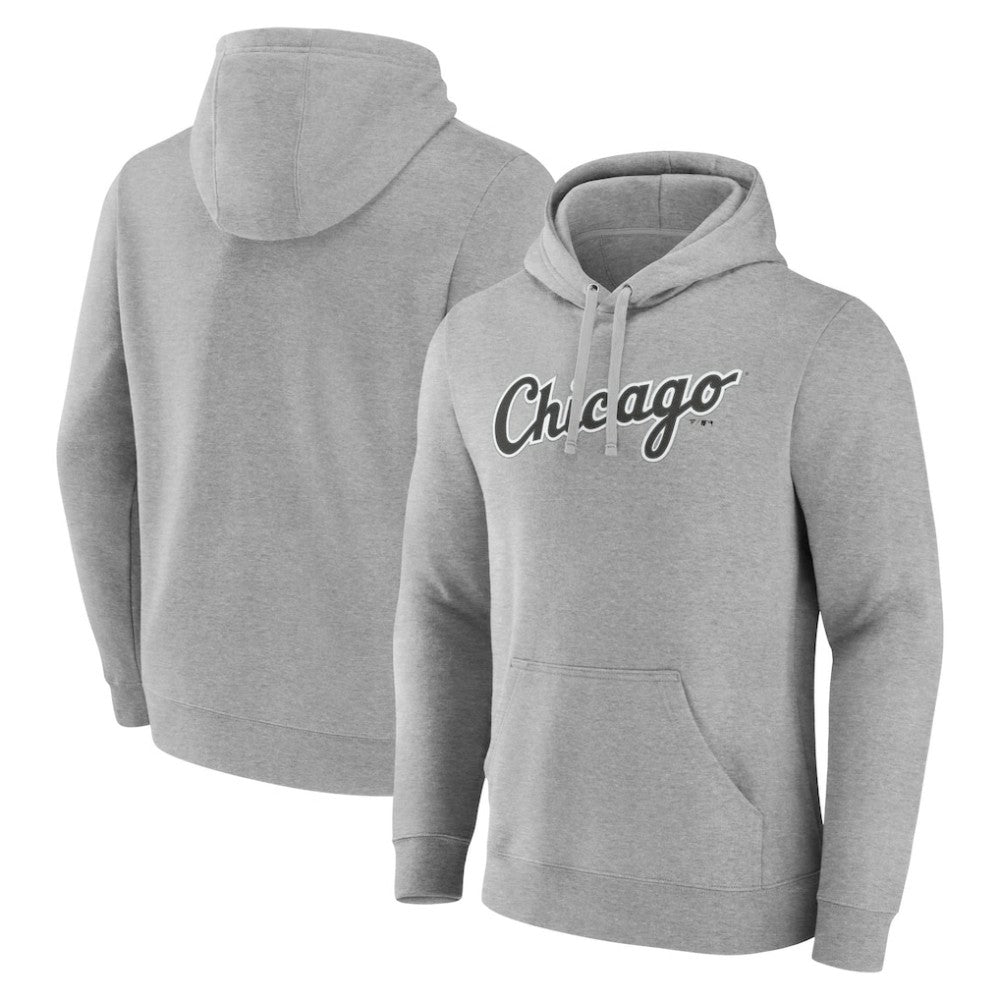 Chicago White Sox Official Wordmark Pullover Hoodie - Heather Gray - MLB Sale