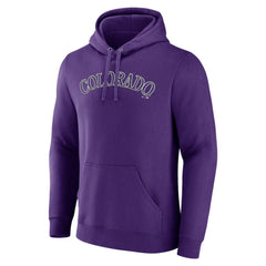 Colorado Rockies Official Wordmark Pullover Hoodie - Purple - MLB Sale