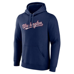 Washington Nationals Official Wordmark Pullover Hoodie - Navy - MLB on Sale