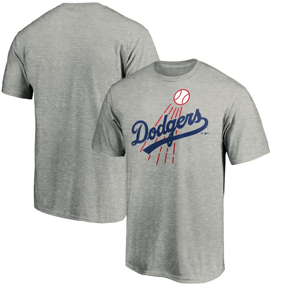 Los Angeles Dodgers Cooperstown Collection Huntington T-Shirt - Heather Gray - MLB Discount