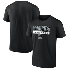 Los Angeles Dodgers In The Mitt T-Shirt - Black - MLB Discount