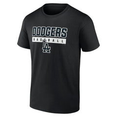 Los Angeles Dodgers In The Mitt T-Shirt - Black - MLB Discount