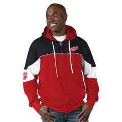 Detroit Red Wings Starter Power Forward Full-Zip Hoodie - Red/Black - NHL 200115890