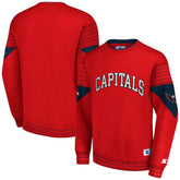 Washington Capitals Starter Faceoff Pullover Sweatshirt - Red - NHL 200115891