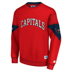 Washington Capitals Starter Faceoff Pullover Sweatshirt - Red - NHL 200115891