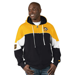 Pittsburgh Penguins Starter Power Forward Full-Zip Hoodie - Black/Gold - NHL 200115902
