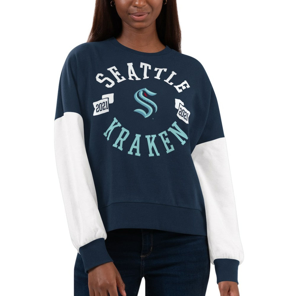 Seattle Kraken G-III 4Her by Carl Banks Women's Team Pride Pullover Sweatshirt - Deep Sea Blue - NHL 200115911