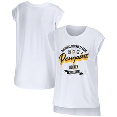 Pittsburgh Penguins WEAR by Erin Andrews Women's Domestic Tank Top - White - NHL 200116094