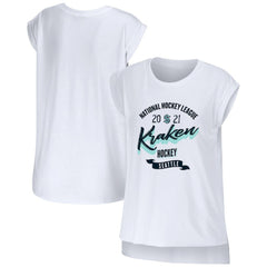 Seattle Kraken WEAR by Erin Andrews Women's Domestic Tank Top - White - NHL 200116096