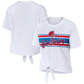 Colorado Avalanche WEAR by Erin Andrews Women's Front Knot T-Shirt - White - NHL 200116097