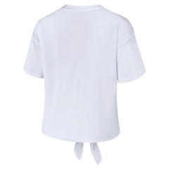 Colorado Avalanche WEAR by Erin Andrews Women's Front Knot T-Shirt - White - NHL 200116097