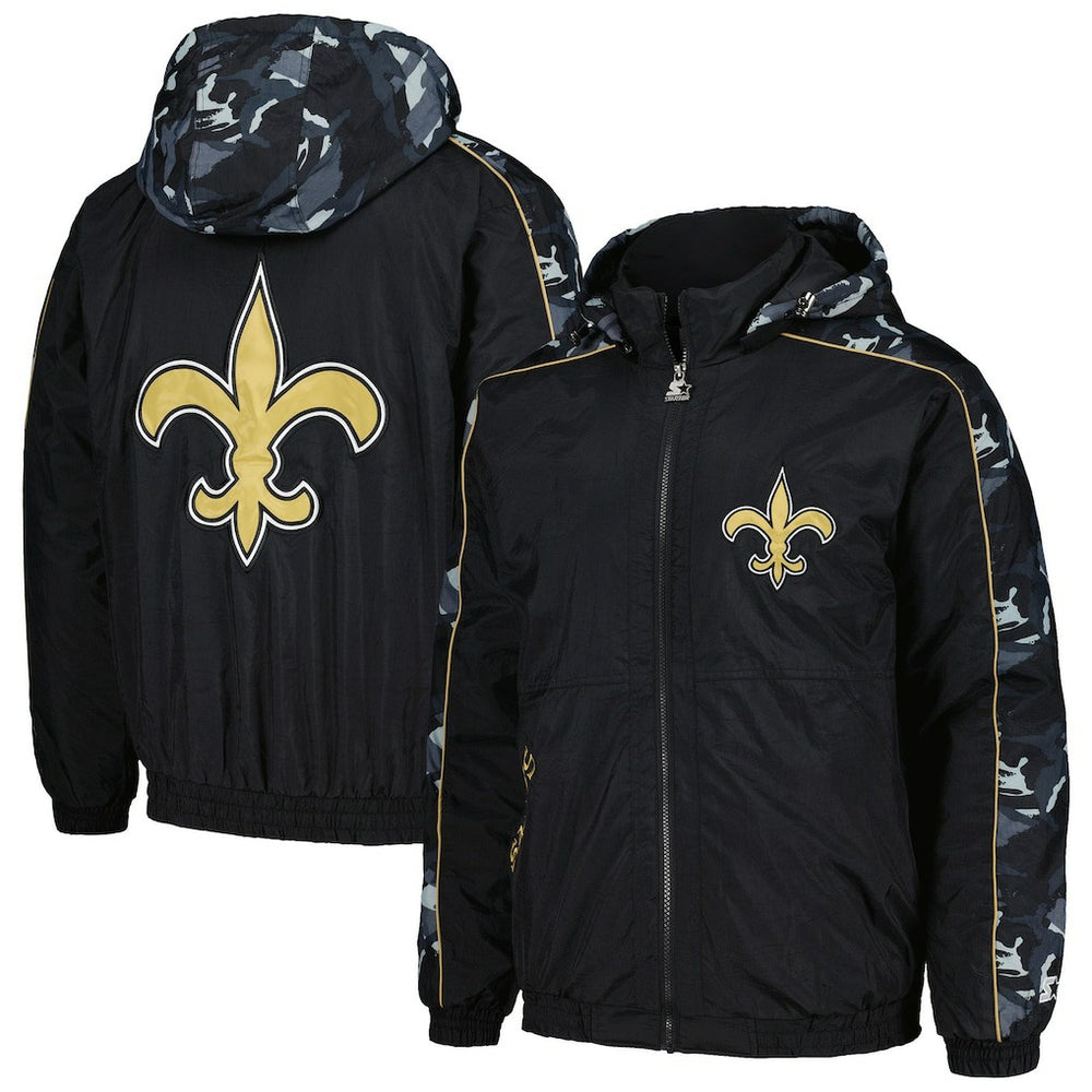 New Orleans Saints Starter Thursday Night Gridiron Full-Zip Hoodie Black