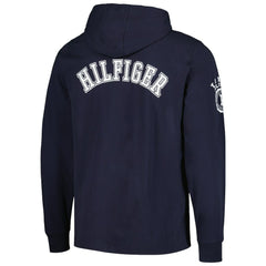 Chicago Bears Tommy Hilfiger Morgan Long Sleeve Hoodie T-Shirt Navy