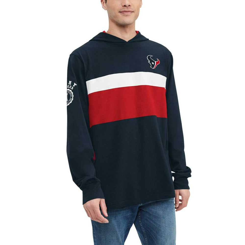 Houston Texans Tommy Hilfiger Morgan Long Sleeve Hoodie T-Shirt Navy