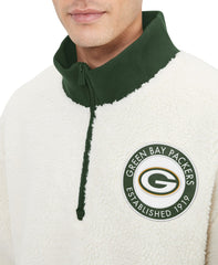 Green Bay Packers Tommy Hilfiger Jordan Sherpa Quarter-Zip Sweatshirt Cream