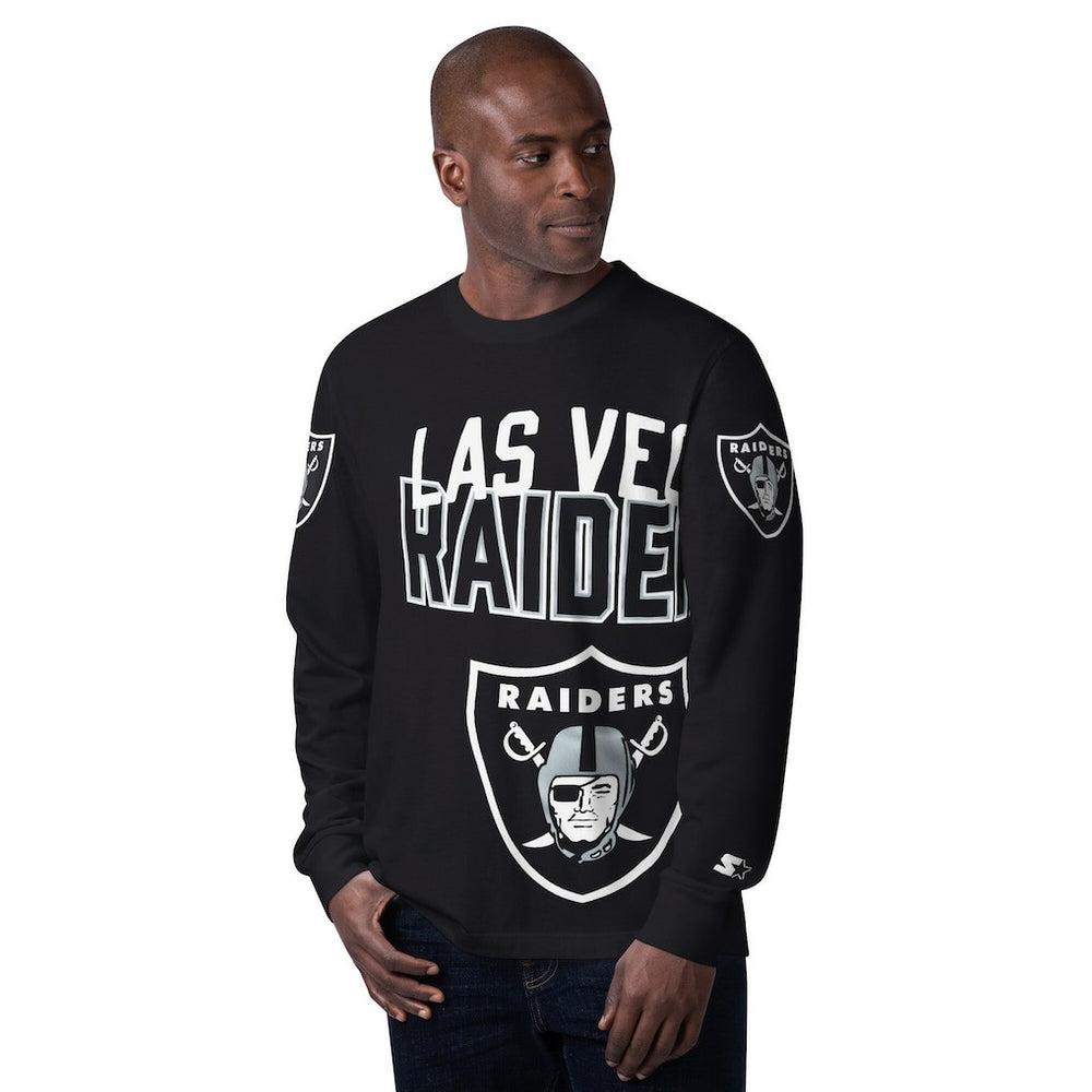 Las Vegas Raiders Starter Clutch Hit Long Sleeve T-Shirt Black