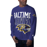 Baltimore Ravens Starter Clutch Hit Long Sleeve T-Shirt Purple