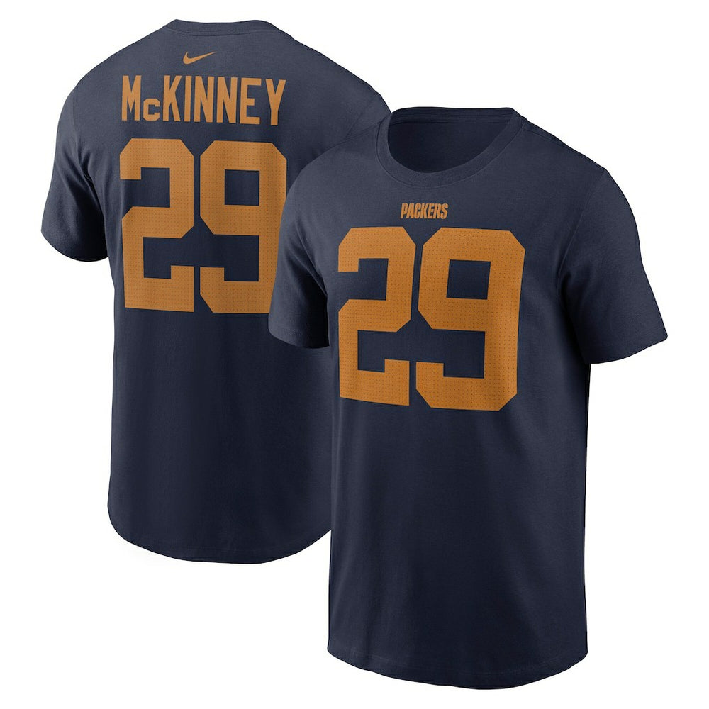 Nike Xavier McKinney Green Bay Packers The 1923 Classic Name & Number T-Shirt Navy