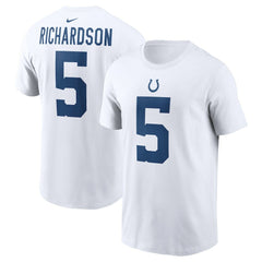 Nike Anthony Richardson Indianapolis Colts Player Name & Number T-Shirt White