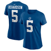 Nike Anthony Richardson Indianapolis Colts Women's Player Name & Number T-Shirt Royal