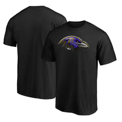 Baltimore Ravens Midnight Mascot Team Logo T-Shirt Black