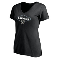 Las Vegas Raiders Women's Hometown Collection 1st Down V-Neck T-Shirt Black
