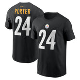 Nike Joey Porter Jr. Pittsburgh Steelers Player Name & Number T-Shirt Black