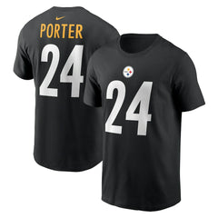 Nike Joey Porter Jr. Pittsburgh Steelers Player Name & Number T-Shirt Black