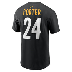 Nike Joey Porter Jr. Pittsburgh Steelers Player Name & Number T-Shirt Black