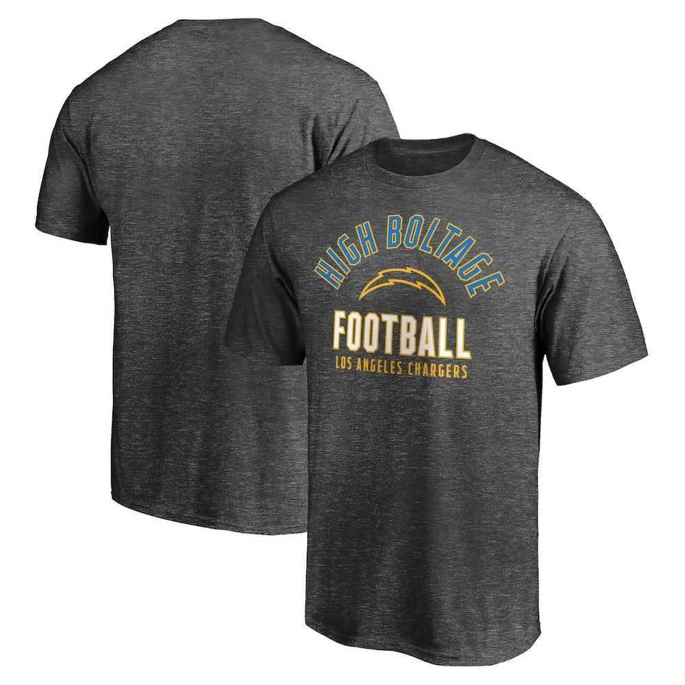 Los Angeles Chargers Nickname Arc T-Shirt Charcoal