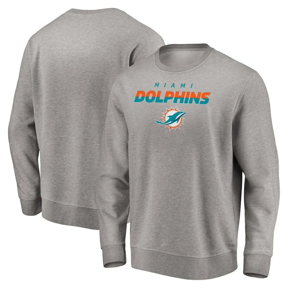 Miami Dolphins Elevate Play Pullover Sweatshirt Gray