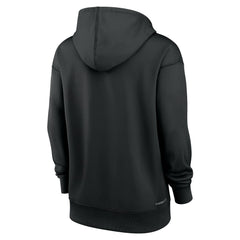 Miami Marlins Nike Women's Authentic Collection Performance Pullover Hoodie - Black - Nike Lifestyle