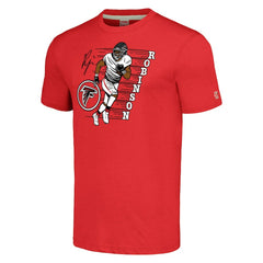 Bijan Robinson Atlanta Falcons Homage Unisex Caricature Player Tri-Blend T-Shirt Red
