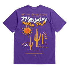 Phoenix Suns Bleacher Report x Unisex World Tour T-Shirt Purple | Mitchell & Ness