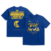 Golden State Warriors Bleacher Report x Unisex World Tour T-Shirt Royal | Mitchell & Ness