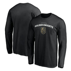 Vegas Golden Knights Team Lockup Long Sleeve T-Shirt - Black - NHL 200131575