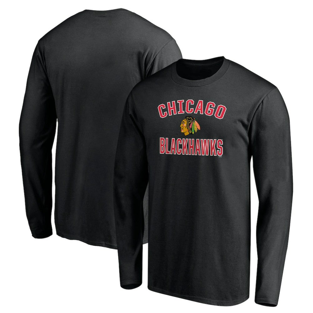 Chicago Blackhawks Victory Arch Long Sleeve T-Shirt - Black - NHL 200131634