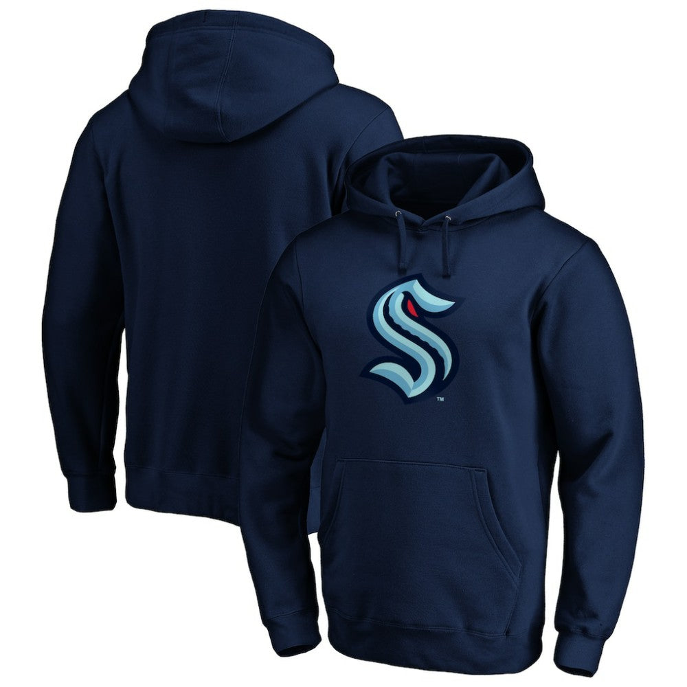 Seattle Kraken Primary Logo Pullover Hoodie - Deep Sea Blue - NHL 200131729