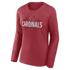 Fanatics Arizona Cardinals Women's Plus Size Foiled Play Long Sleeve T-Shirt Cardinal