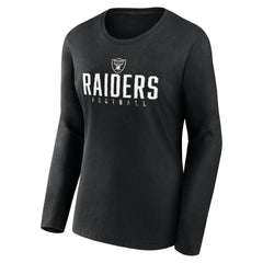 Fanatics Las Vegas Raiders Women's Plus Size Foiled Play Long Sleeve T-Shirt Black