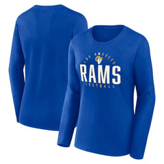 Fanatics Los Angeles Rams Women's Plus Size Foiled Play Long Sleeve T-Shirt Royal