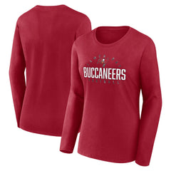 Fanatics Tampa Bay Buccaneers Women's Plus Size Foiled Play Long Sleeve T-Shirt Red