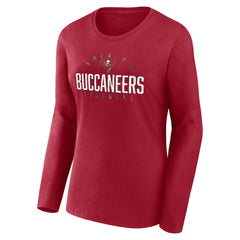 Fanatics Tampa Bay Buccaneers Women's Plus Size Foiled Play Long Sleeve T-Shirt Red