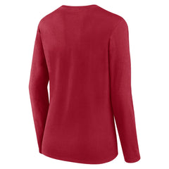 Fanatics Tampa Bay Buccaneers Women's Plus Size Foiled Play Long Sleeve T-Shirt Red