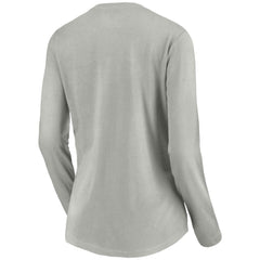Vegas Golden Knights Women's Primary Logo V-Neck Long Sleeve T-Shirt - Gray - NHL 200131921