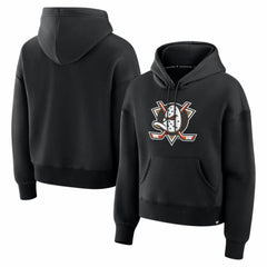 Anaheim Ducks Fanatics Women's Essential Hoodie - Black - NHL 2001332886