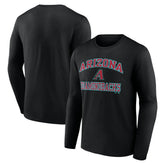 Arizona Diamondbacks Logo Athletic Heart & Soul Long Sleeve T-Shirt - Black - MLB Online
