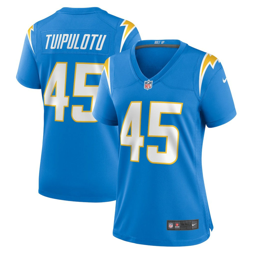 Nike Tuli Tuipulotu Los Angeles Chargers Women's Team Game Jersey Powder Blue